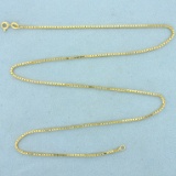 Italian Made 20 Inch Box Link Chain Necklace In 14k Yellow Gold