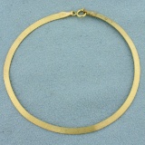 Herringbone I Love You Bracelet In 10k Yellow Gold
