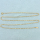 19 Inch Prince Of Wales Link Chain Necklace In 14k Yellow Gold