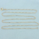 18 Inch Box Link Chain Necklace In 14k Yellow Gold