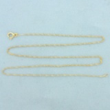 16 1/2 Inch Twisting Curb Link Chain Necklace In 14k Yellow Gold