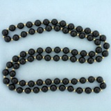 Onyx And Gold Bead Necklace
