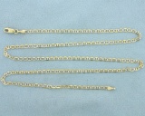 20 Inch Two Tone Anchor Or Mariner Link Neck Chain In 10k Yellow And White Gold