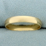 Mens Wedding Band Ring In 14k Yellow Gold