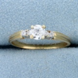 1/2ct Tw Diamond Engagement Ring In 14k Yellow Gold