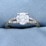 1 1/2ct Tw Diamond Ring With Adjustable Shank In 14k White Gold