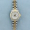 Rolex Ladies Datejust Watch With Diamond Dial And Two Tone Band