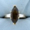 Smoky Topaz And Cz Statement Ring In 14k Yellow Gold