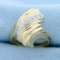 Designer Scroll Design Diamond Dome Ring In 14k Yellow Gold