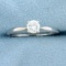 Diamond Solitaire .4ct Engagement Ring In 14k White Gold