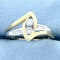 Two Tone Designer Diamond Ring In 10k White And Yellow Gold