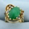 Jade, Ruby, Sapphire, Emerald, And Diamond Statement Ring In 14k Yellow Gold