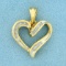 1/3ct Tw Diamond Heart Pendant In 10k Yellow Gold
