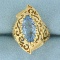 3ct Blue Topaz Statement Ring In 14k Yellow Gold