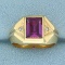 Men's Over 3ct Tw Natural Pink Sapphire And Diamond Ring In 14k Yellow Gold