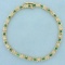 Natural Emerald And Champagne Diamond Bracelet In 14k Yellow Gold