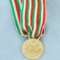 Antique 1918 50 Anniversario Della Vittoria Medal In 18k Yellow Gold