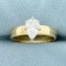 Over 1ct Pear Cut Diamond Solitaire Engagement Ring In 14k Yellow Gold