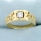 Men's .4ct Solitaire Diamond Ring In 14k Yellow Gold