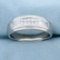 Mens 1.5ct Tw Princess And Baguette Diamond Wedding Or Anniversary Band Ring In 18k White Gold