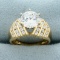 2 1/2ct Tw Cz Engagement Ring In 14k Yellow Gold