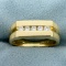 Channel Set 5 Stone Diamond Ring In 14k Yellow Gold