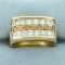 2ct Tw Cognac And White Diamond Ring In 14k Yellow Gold