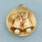 Wedding Bells Pendant Or Charm In 14k Yellow Gold