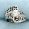 1ct Tw Natural Sapphire And Diamond Ring In 14k White Gold
