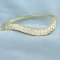 3ct Tw Diamond Wave Design Bangle Bracelet In 14k Yellow Gold