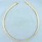 Italian Made 16 1/2 Inch Omega Chain Necklace In 14k Yellow Gold