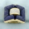 Lapis Lazuli And Diamond Statement Ring In 14k Yellow Gold