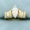 Vintage 2ct Tw Marquise Diamond Engagement Ring In 14k Yellow Gold