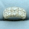 1ct Tw Diamond Double Row Wedding Or Anniversary Band Ring In 14k White Gold