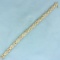 4ct Tw Round And Baguette Diamond Tennis Bracelet In 10k Yellow Gold