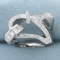 1ct Tw Diamond Abstract Design Ring In 18k White Gold