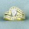 3/4ct Tw Pear Diamond Engagement Ring Bypass Style In 14k Yellow Gold