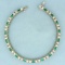 4.5ct Tw Emerald And Diamond Line Bracelet In 14k White Gold