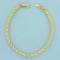 7 Inch Rope Link Chain Bracelet In 14k Yellow Gold