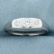 Designer Byard Brogan Art Deco Style Three-stone Diamond Ring In 14k White Gold