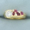 2ct Tw Ruby And Diamond Custom Designed Ring In 18k Yellow Gold