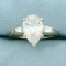 3.5ct Tw Cz Three-stone Engagement Ring In 14k White Gold