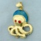 Octopus Pendant In 14k Yellow Gold