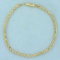 7 1/2 Inch Rope Link Chain Bracelet In 14k Yellow Gold