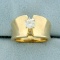 1/2ct Diamond Solitaire Ring In 14k Yellow Gold