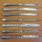 Antique Set Of 7 Scandinavian Cgh Silverplated Nickel Silver Butter Knives