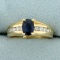 1.2ct Tw Aa Sapphire And Diamond Ring In 14k Yellow Gold