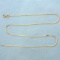 Italian Made 15 Inch Herringbone Chain Necklace In 14k Yellow Gold