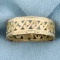 Cigar Band Ring In 14k Yellow Gold