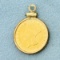 Indian Princess Head Gold Dollar In 14k Gold Pendant